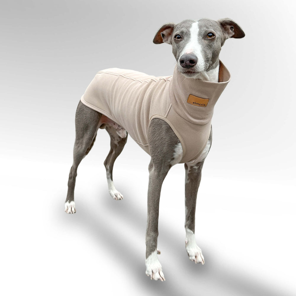 Windhund Pullover in hellbeige Pullover für Windhunde, Whippet, Galgo, Podenco, Greyhound