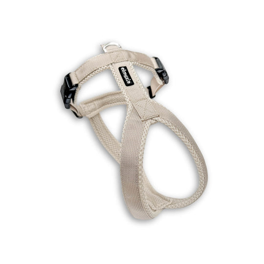 Windhundgeschirr gepolstert Geschirr für Windspiele und Windhund Welpen in hellbeige