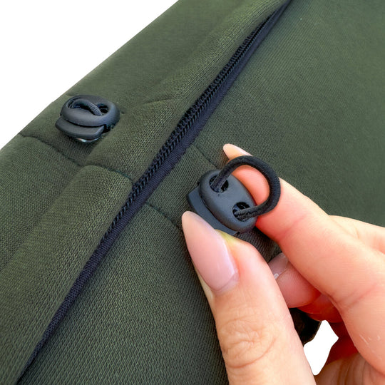 Windhund Pullover in khaki Pullover für Windhunde, Whippet, Galgo, Podenco, Greyhound anpassbar Ösen mit Gummizug