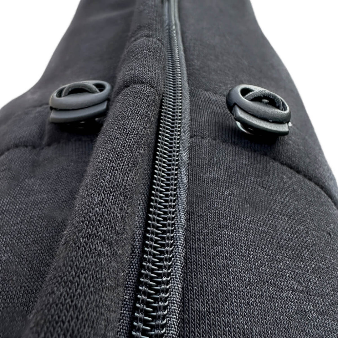 Windhund Pullover Overall in schwarz Pullover für Windhunde, Whippet, Galgo, Podenco, Greyhound Reisverschluss auf dem Rücken