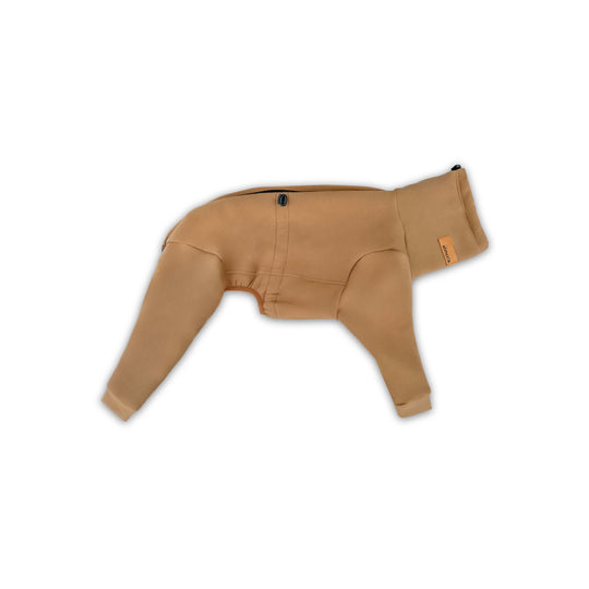 Windhund Winterpullover Overall in hellbraun Pullover für italienische Winspiele und Whippet Welpen