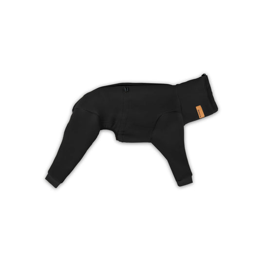 Windhund Winterpullover Overall in schwarz Pullover für italienische Winspiele und Whippet Welpen