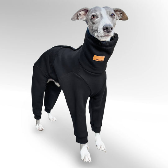 Windhund Pullover Overall in schwarz Pullover für Windhunde, Whippet, Galgo, Podenco, Greyhound
